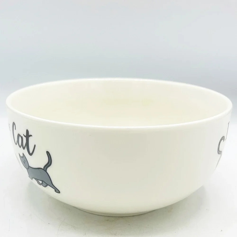 Eaton‎ Fine Dining Only Speak To The Cat Before Food Cereal Bowl